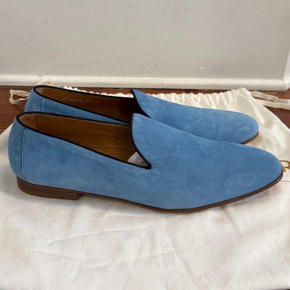 Socapri Men's Blue Suede Loafers Shoes New 12 w/ Dustbag - Picture 2 of 11